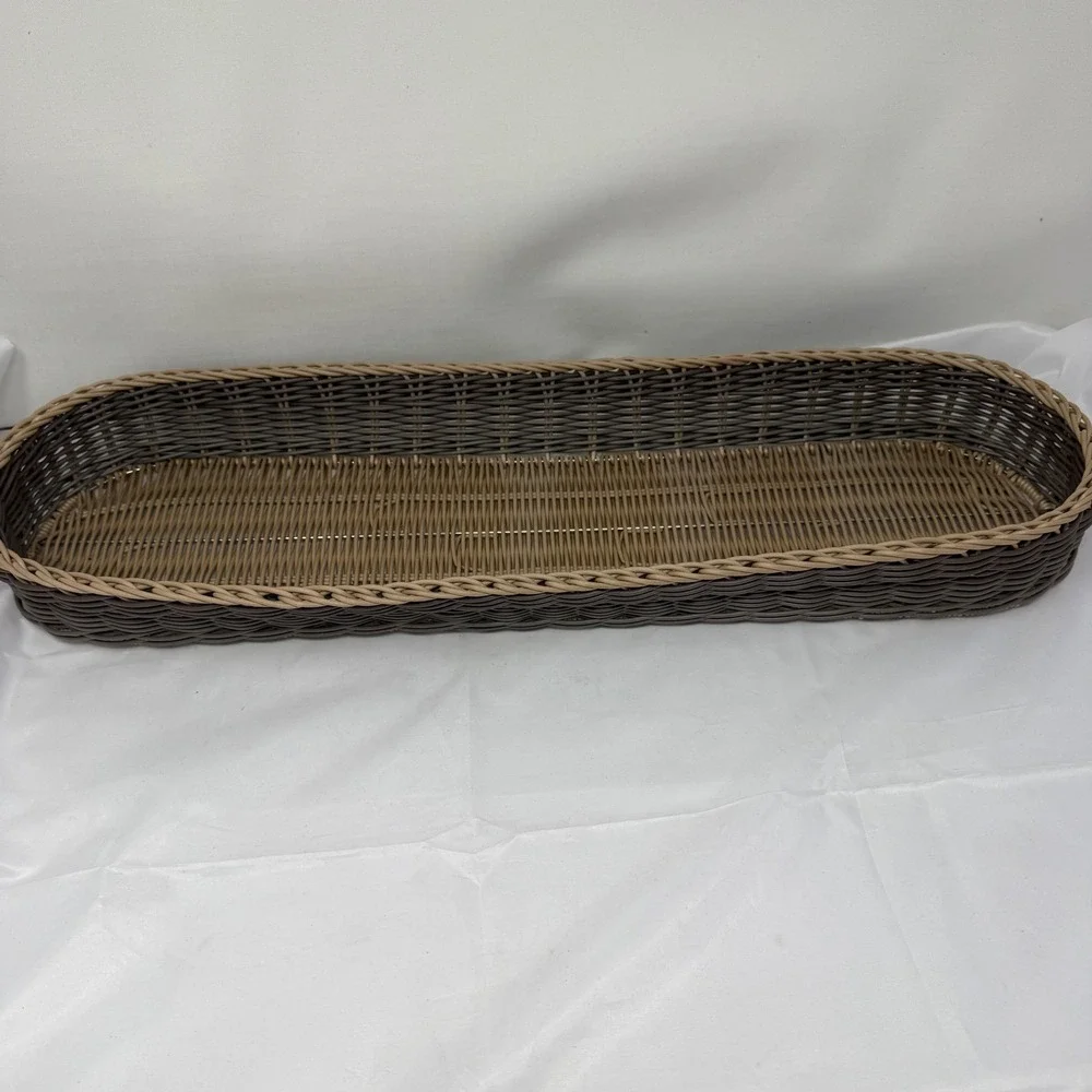 Pampered Chef Wicker Serving Caddy 5 Pc Basket Set Discontinued Item